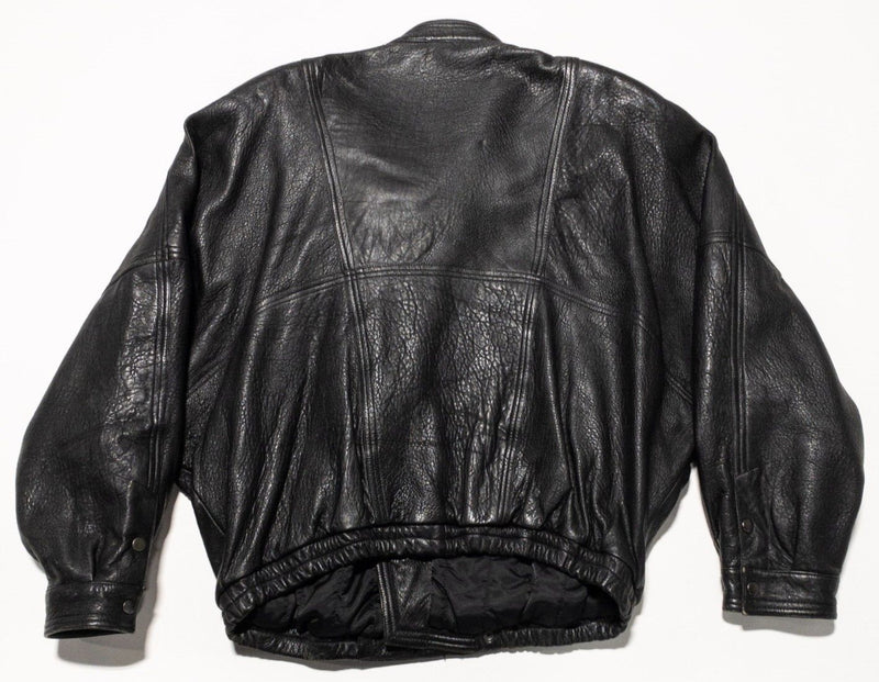 Marc Buchanan Pelle Pelle Leather Jacket Men's 46 Black Vintage 90s Moto Biker