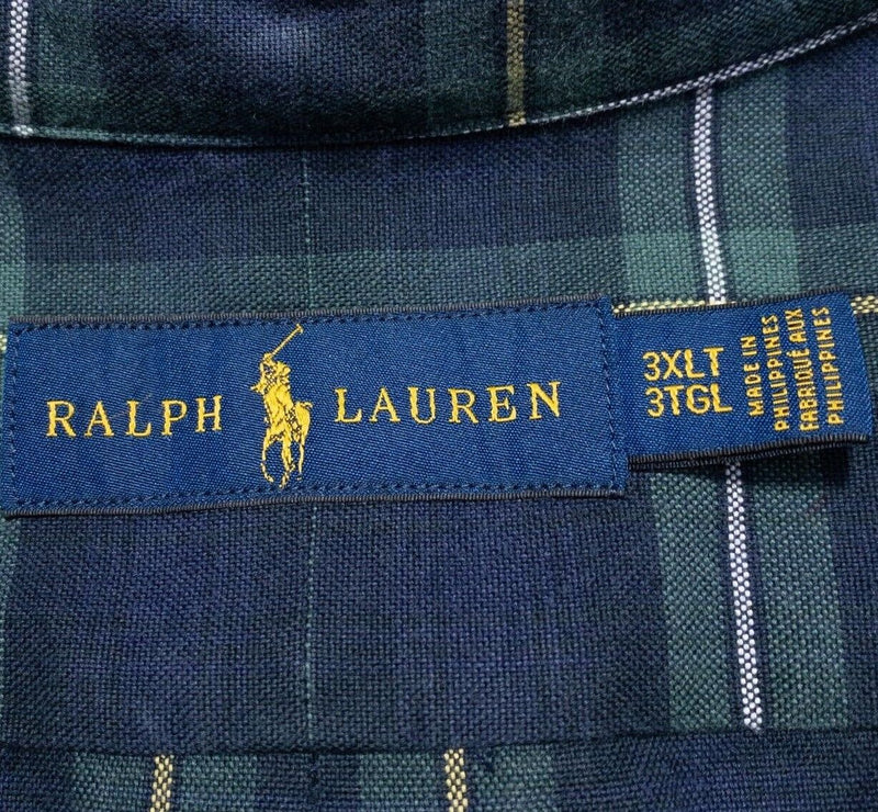 Polo Ralph Lauren 3XLT Long Sleeve Button-Down Shirt Blue Green Men's 3XL Tall