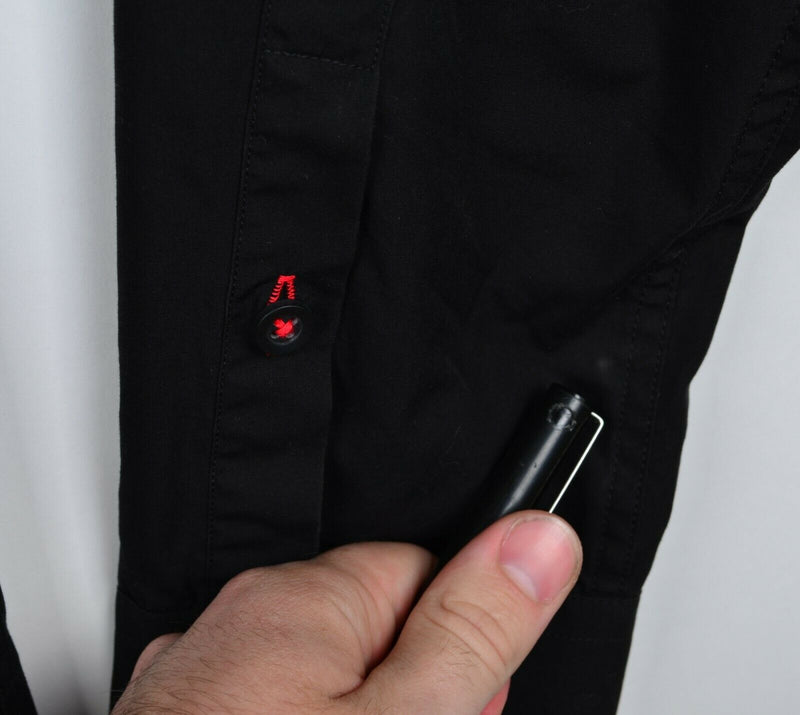 UNTUCKit Men's XL Slim Fit Solid Black Long Sleeve Button-Front Shirt