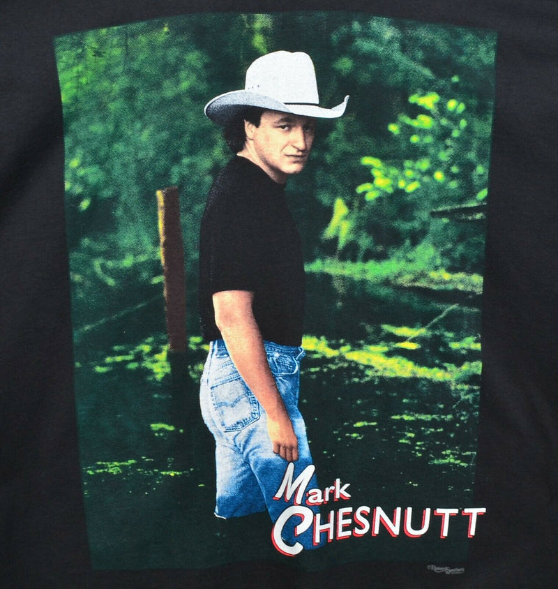 Vintage 90s Mark Chesnutt Men's XL What a Way to Live Country Music Tour T-Shirt