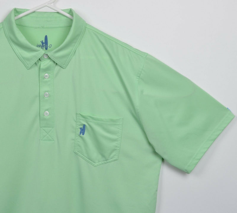 Johnnie-O Prep-Formance Men's Large Lime Green Golf Wicking Pocket Polo Shirt