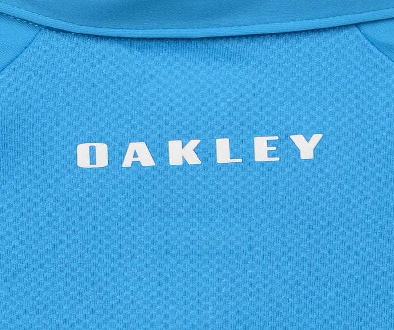 Oakley Hydrolix Men's Small Regular Fit Blue Striped Wicking Golf Polo Shirt