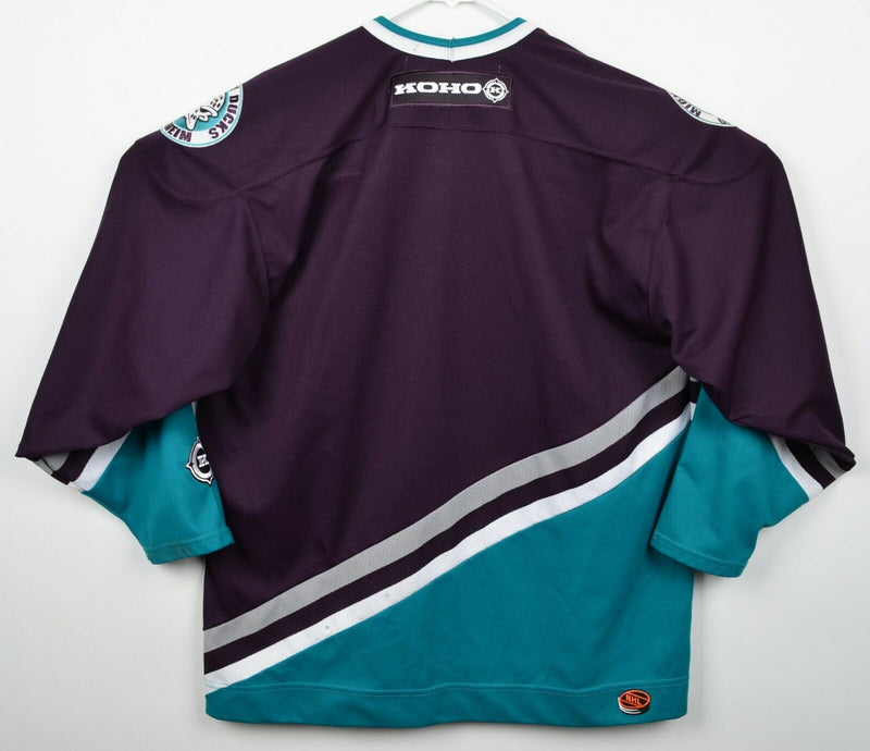 Vintage 90s Anaheim Mighty Ducks Men's Large Koho Maska Air-Knit Hockey Jersey
