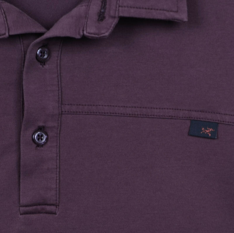 Arc'Teryx Men's Large Captive SS Polo Maroon Purple Hiking Outdoors Casual Shirt