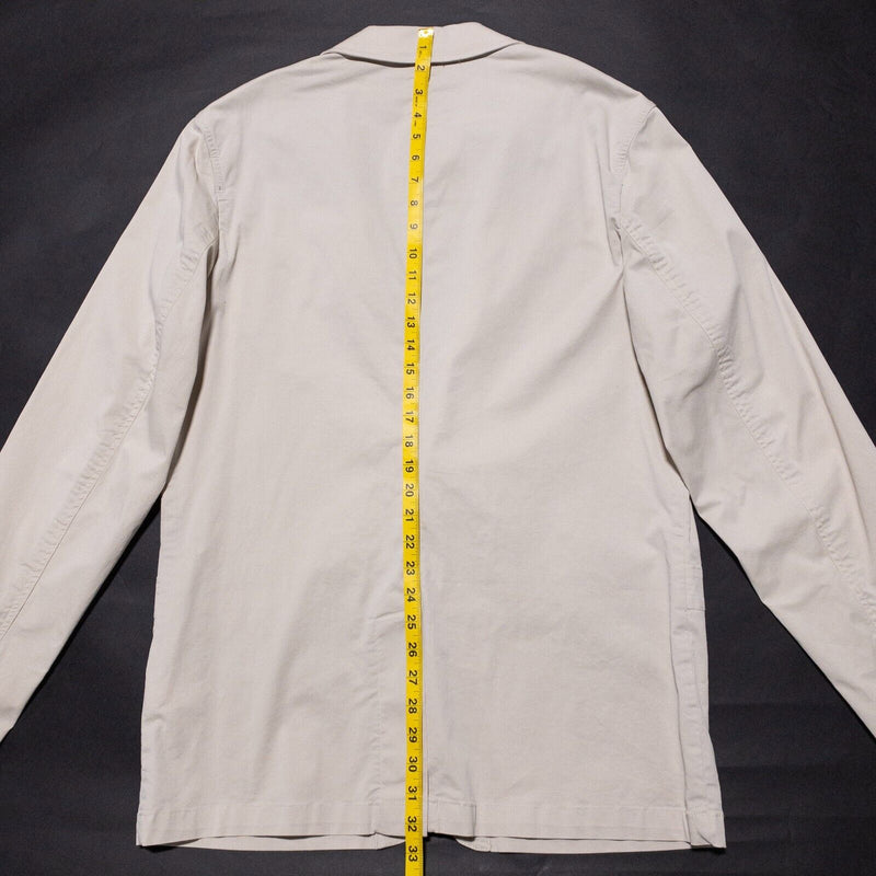 Marine Layer Blazer Jacket Mens 44 Beige Two-Button Collared Modern Cotton Blend