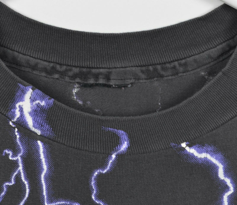 Harley-Davidson Men's XL? Thunder Lightning All Over Print Vintage 90s T-Shirt