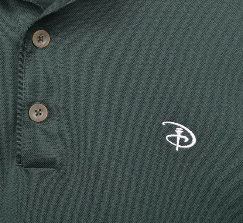 Disney Golf Men's Sz XL Nike Golf Dri-Fit Forest Green Performance Polo Shirt