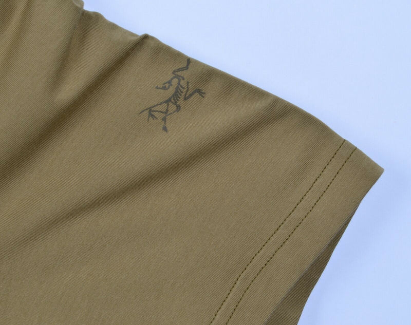 Arc'Teryx Men's Sz Medium Snap Brown Cotton Polyester Blend S/S Polo Shirt