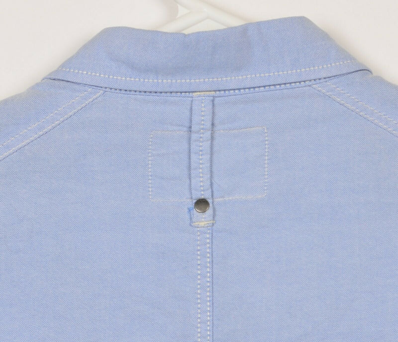 G-Star Raw Men's XL Blue Zip Pocket Powel 3D Long Sleeve Button-Front Shirt
