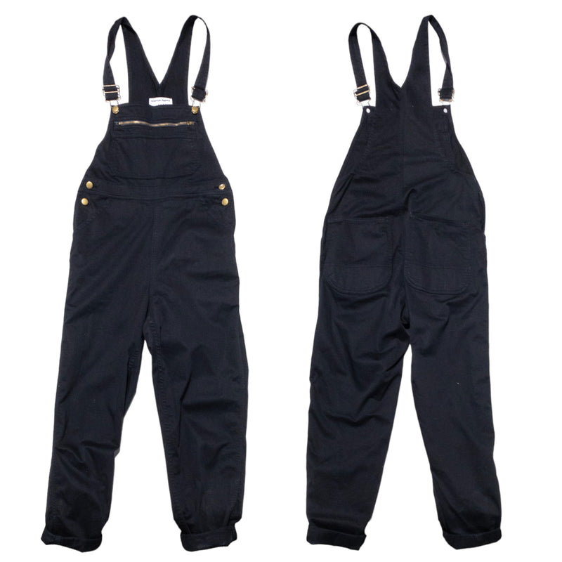 American Apparel Overalls Women's Small Jet Black Pockets Jeans USA Made Bib