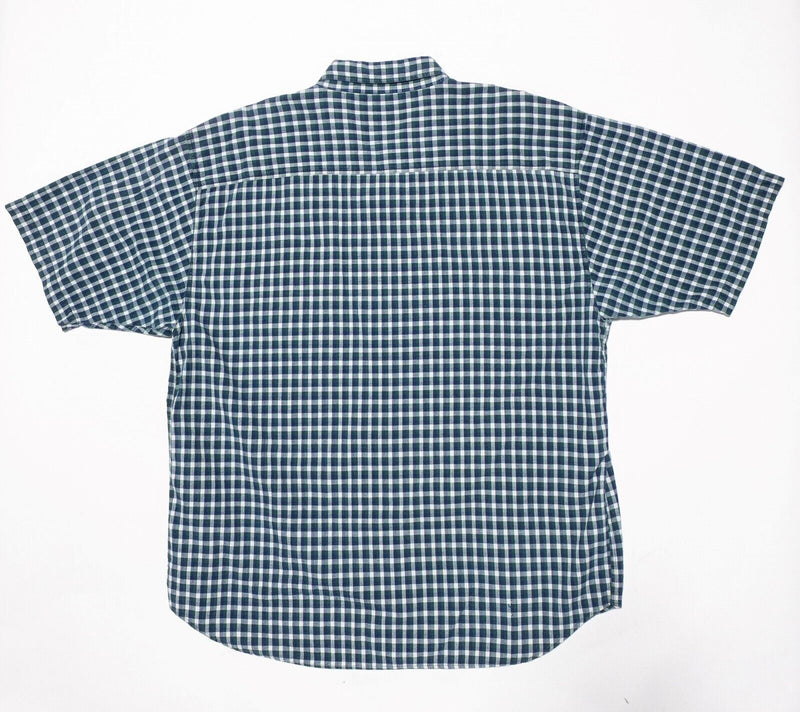 The Disney Store Shirt 2XL Mens Tigger Green Blue Check Vintage 90s Button-Front