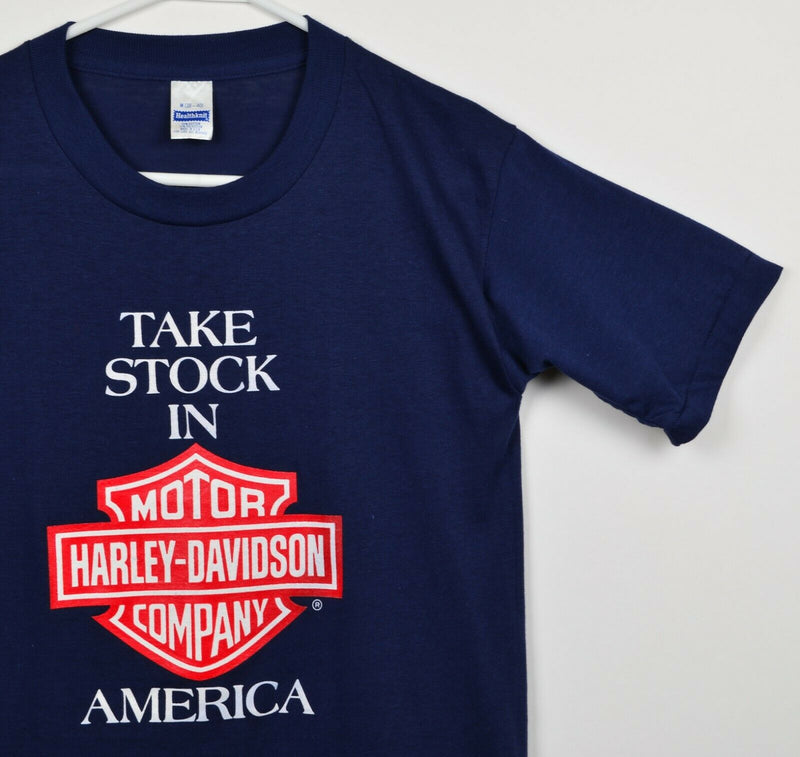 Vintage 1986 Harley-Davidson Men Medium IPO Initial Public Offering Stock TShirt