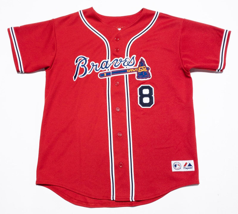Vintage Atlanta Braves Jersey Boy's Large Majestic Red Sewn 80s Baseball MLB