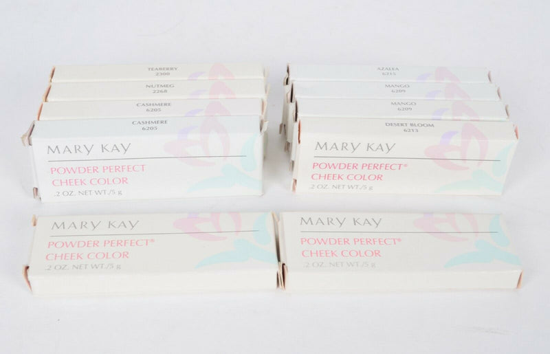 Lot of 10 Mary Kay Powder Perfect Cheek Color Teaberry Cashmere Mango(10 Pack)
