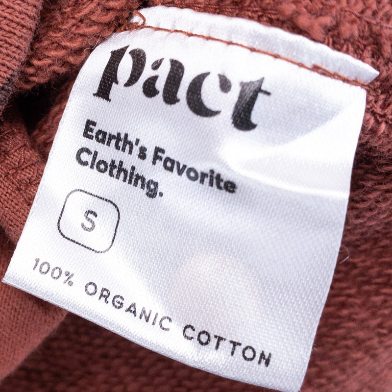 Pact Organic Dress Women's Small Walnut Stamp Puff Sleeve Pockets Sweatshirt