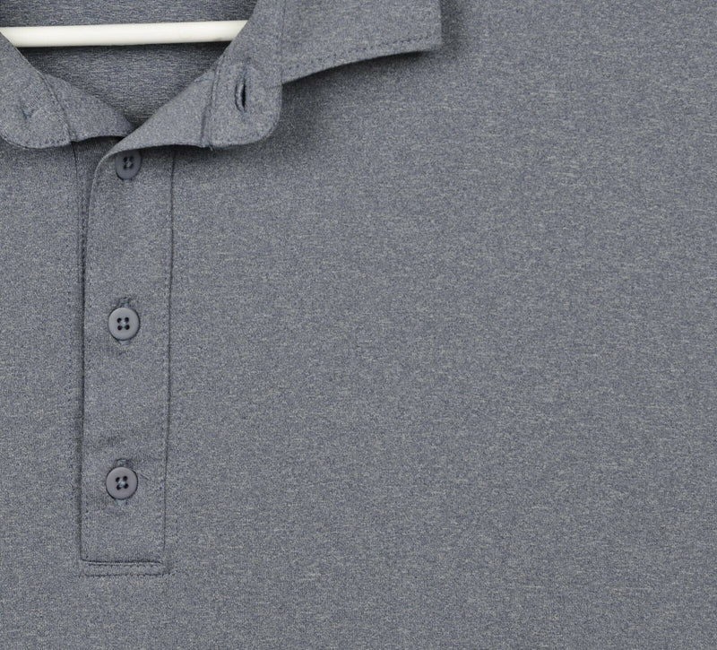 Matte Grey Men's Sz XL Heather Blue/Gray Polyester Spandex Golf Polo Shirt