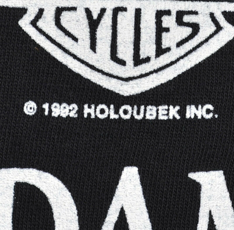 Vintage 1994 Harley-Davidson Men's Large Globe Eagle Earth Chrome Biker T-Shirt