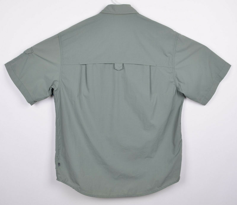 REI Men's Sz Small UPF 40+ Army Green Vented Nylon Hiking Fishing Shirt