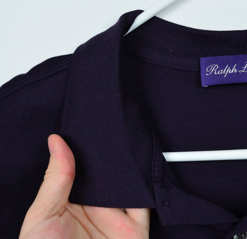Ralph Lauren Purple Label Men's Sz 2XL Dark Purple Made in Italy RLPL Polo Shirt