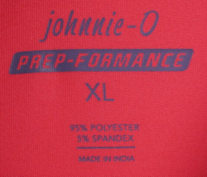 Johnnie-O Prep-Formance Men's Sz XL Solid Red Surfer Logo Golf Pocket Polo Shirt