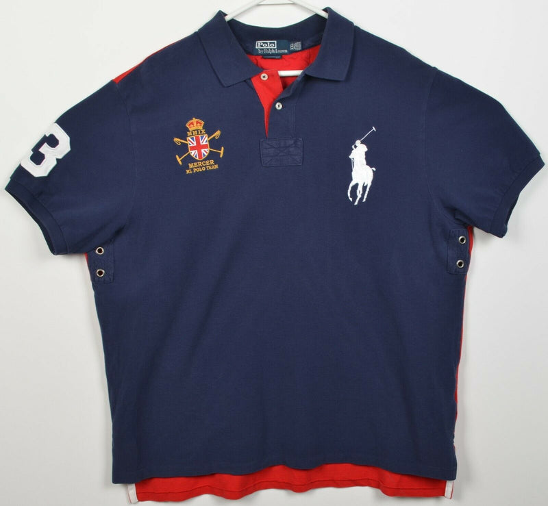 Polo Ralph Lauren Men's 2XL Big Pony Mercer RL Polo Team Navy Blue Rugby Shirt