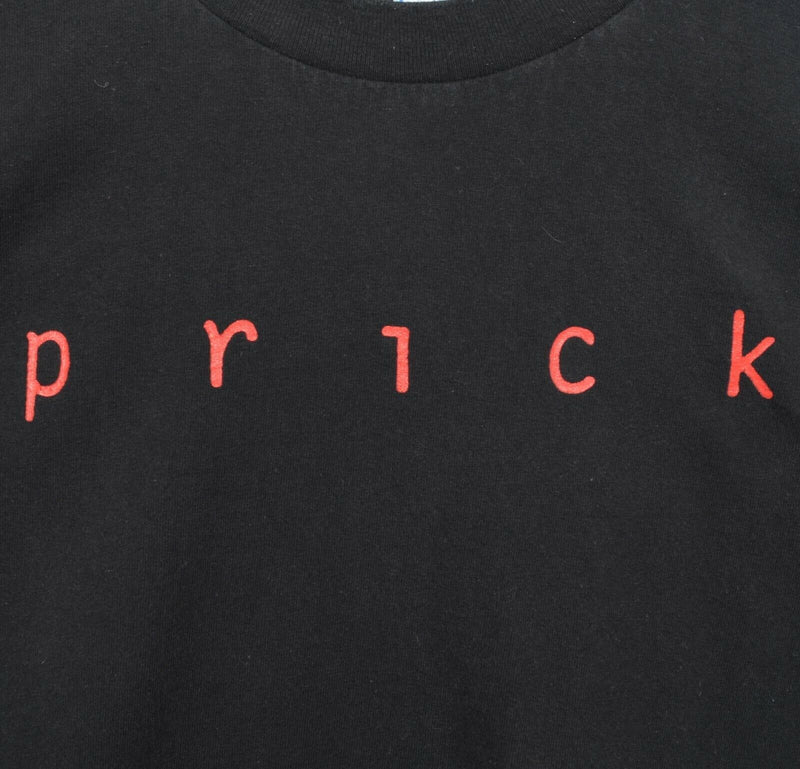 Vtg 90s Prick Men's Sz XL Double-Sided Black Tour Concert Band T-Shirt