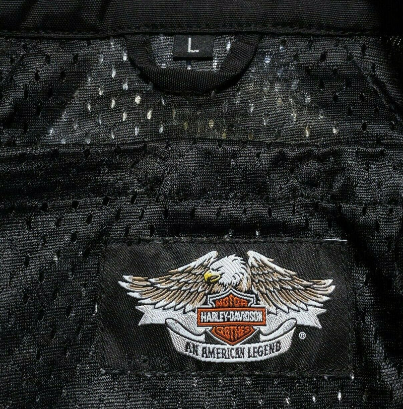 Harley-Davidson Motorcycle Riding Jacket Tattoo Print Colorful Mesh Women Large