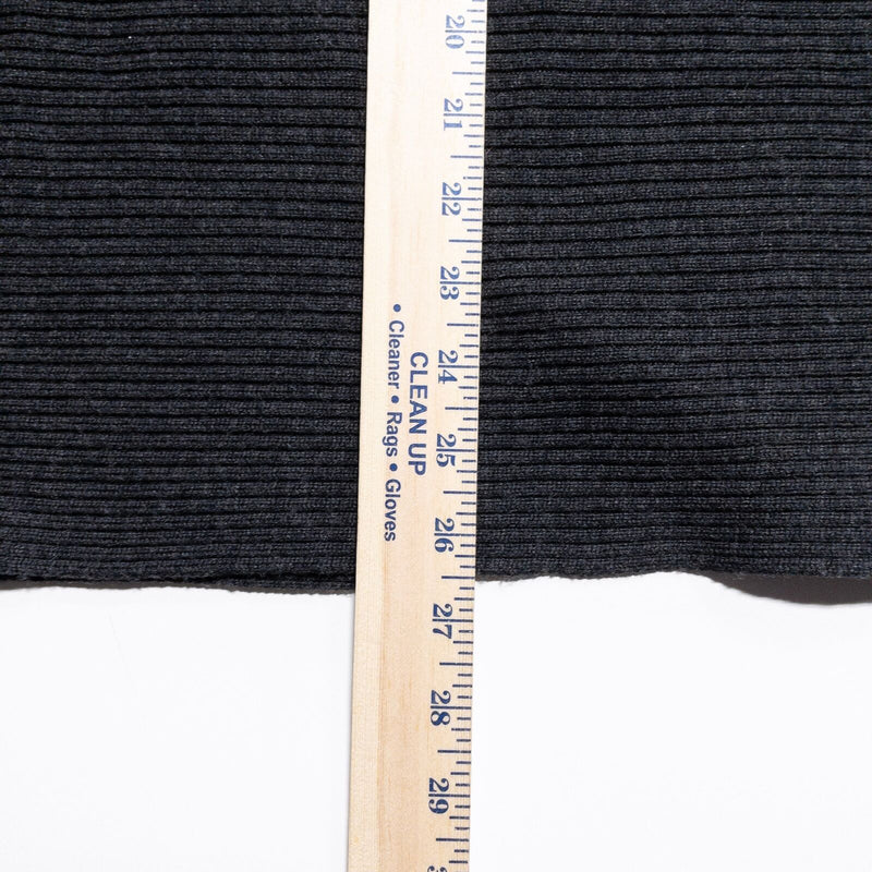 Eileen Fisher Open Front Cardigan Sweater Women's Large Merino Wool Dark Gray