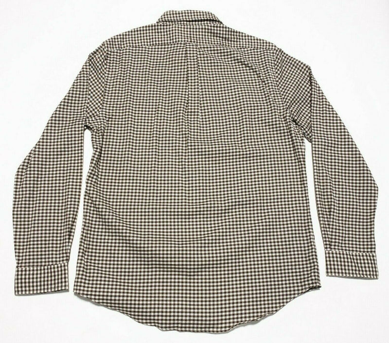 Polo Ralph Lauren Flannel Button-Down Shirt Brown Check Men's XL Slim Fit