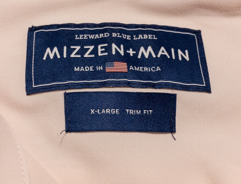 Mizzen+Main XL Trim Leeward Men's Shirt Performance Wicking Stretch Light Pink
