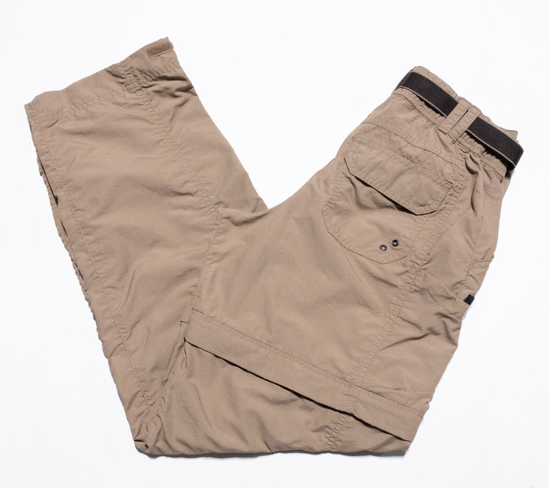 REI Convertible Pants Women's 4 Cargo Zip Off Pants Brown UPF 50 Outdoor Hiking