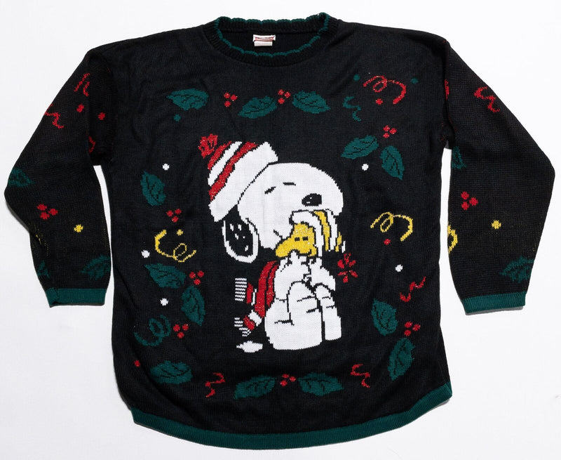 Snoopy & Friends Christmas Sweater Adult Large Pullover Acrylic 90s Ugly Sweater