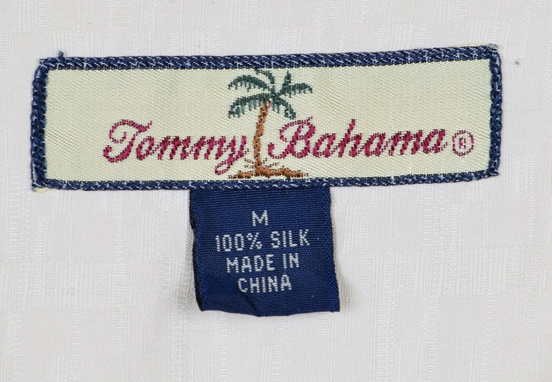 Tommy Bahama Men's Medium 100% Silk Embroidered USA Flag Shaken But Undeterred