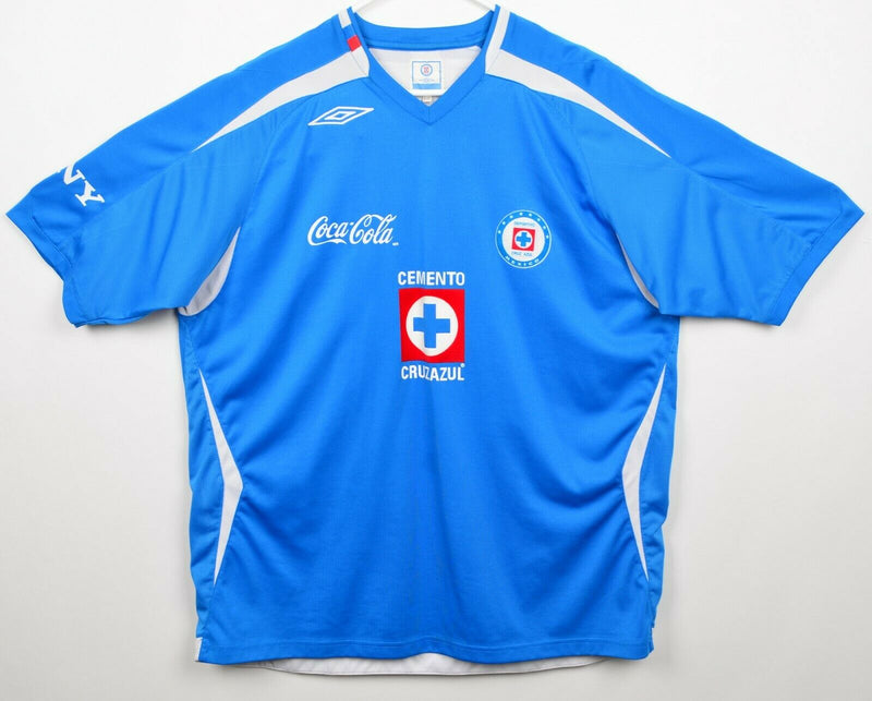 Vtg Cruz Azul Men's Sz XL Umbro Blue Deportivo Mexico Soccer Football Jersey