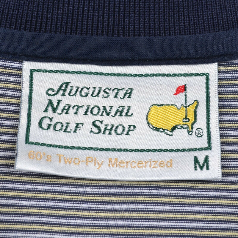Augusta National Golf Shop Men's Sz Medium Masters Golf Micro-Striped Polo Shirt
