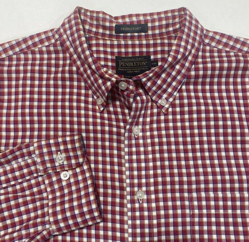 Pendleton Men's 2XL Bridgeport Red Check Long Sleeve Casual Button-Down Shirt