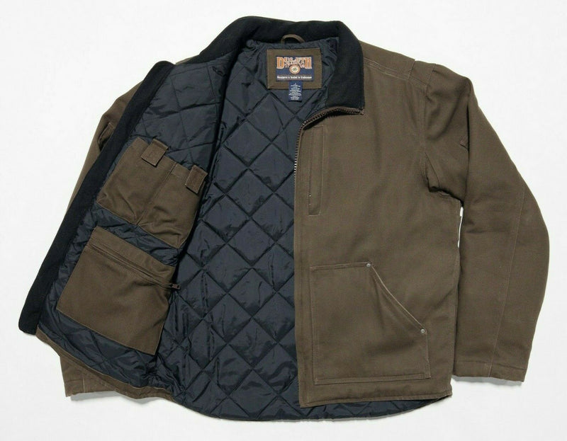 Duluth Trading Co. Men's Large Brown Canvas Quilt-Lined Work Collared Jacket