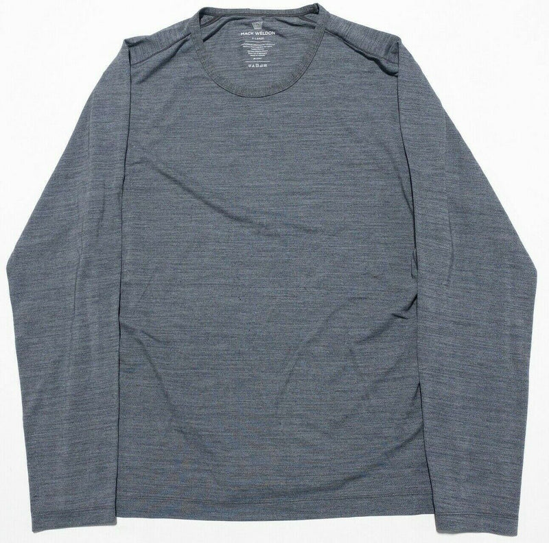 Mack Weldon T-Shirt Men's XL Gray Wicking Stretch Fitness Crewneck Long Sleeve