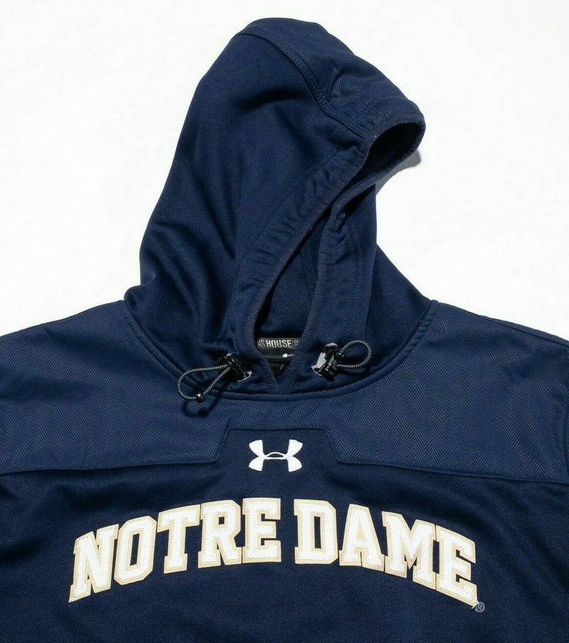 Notre Dame Fighting Irish Under armour Pullover Hoodie Navy Blue Men's XL Loose