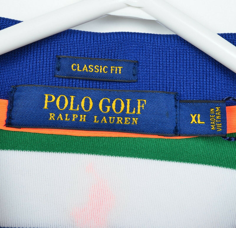 Polo Golf Ralph Lauren Women's XL US Open Striped Wicking Marshal Golf Polo