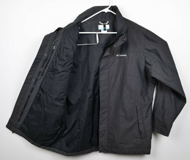 Columbia Interchange Men's Large Dark Gray Full Zip Outer Shell Jacket