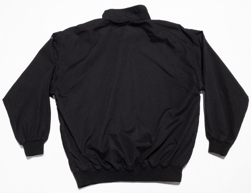 Masters Golf Jacket Women's Medium Magnolia Lane Windbreaker Black 1/4 Zip
