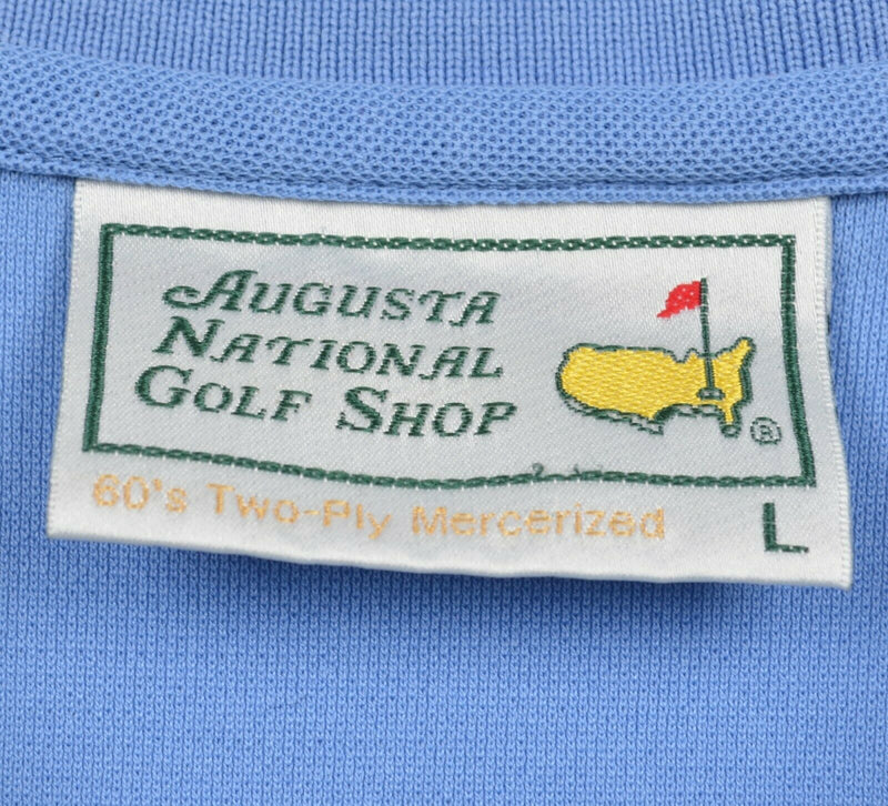 Augusta National Golf Shop Men's Sz Large Masters Golf Blue Polo Shirt