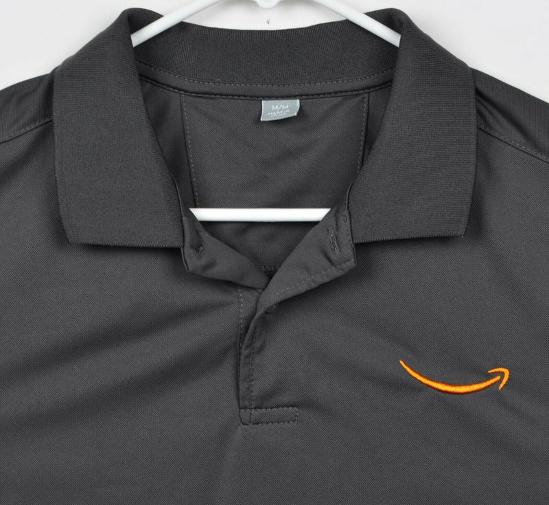 Amazon Men's Sz Medium Delivery Driver Uniform Reflective Gray Polo Shirt