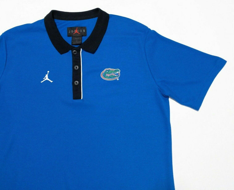 Florida Gators Jordan Polo Shirt Medium Men's Blue Short Sleeve Embroidered