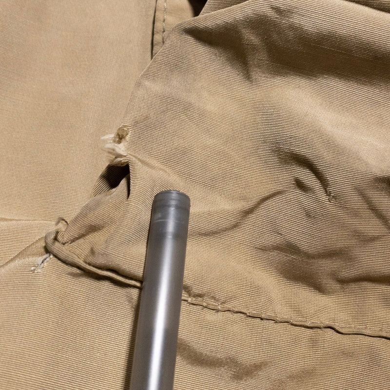 Vintage Woolrich Jacket Men's Fits XL 80s Cargo Pockets Hooded Full Zip Beige