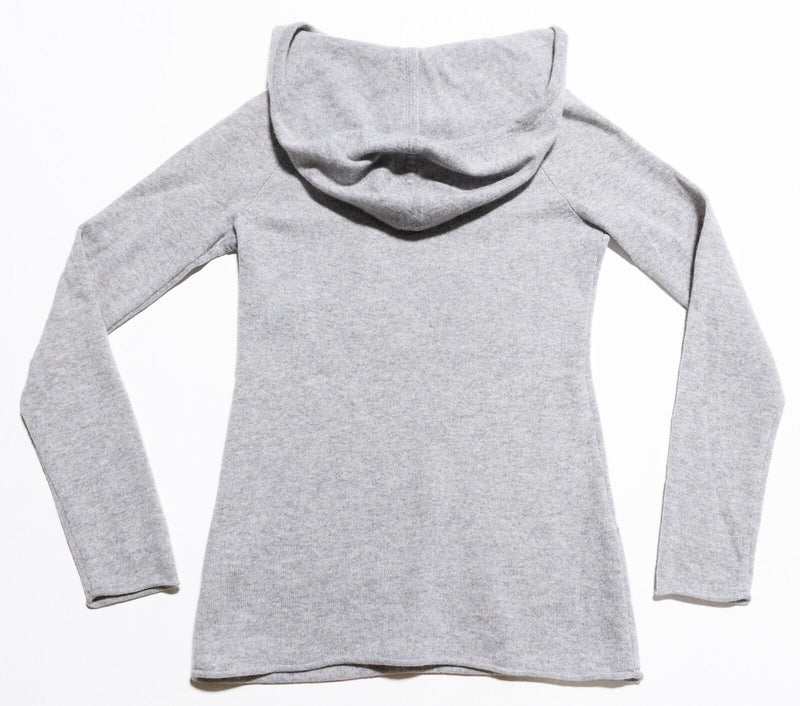 Athleta Cashmere Serenity Hoodie Women's Small Sweater Pullover Knit Gray