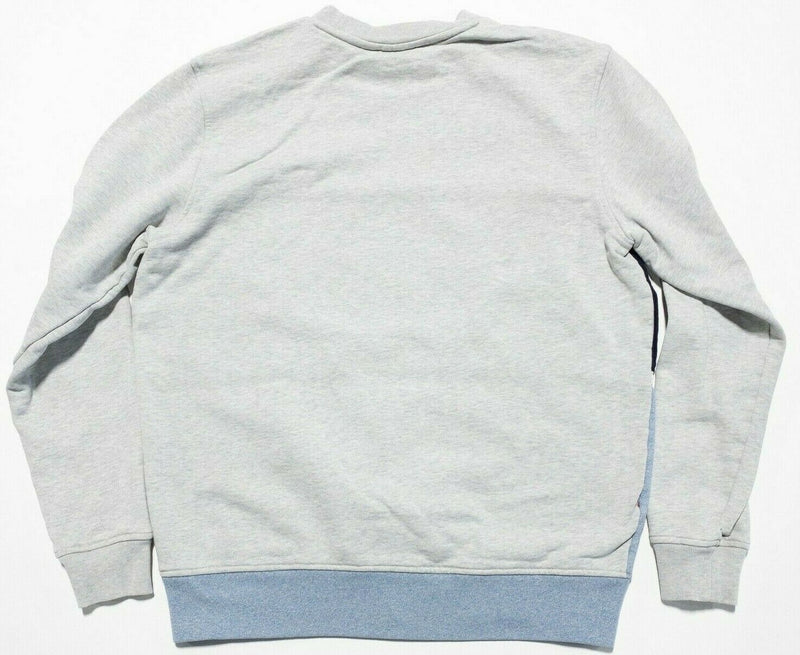 Lacoste Live Men's 5 (Large) Gray Blue Striped Pullover Crew Neck Sweatshirt