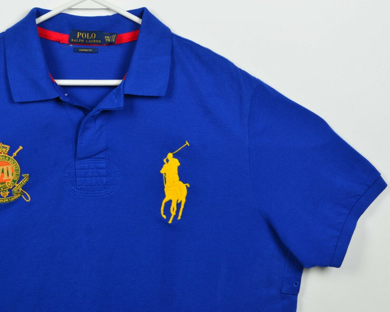 Polo Ralph Lauren Men's 2XL Big Pony Crest Embroidered Royal Blue Polo Shirt