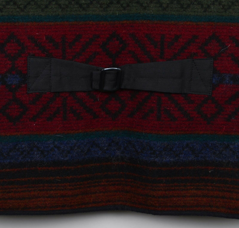 Vintage LL Bean Women's Medium Aztec Southwest Wool Blend Multi-Color Zip Vest